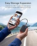 ORICO Portable SSD 512 GB with 2 in 1 USB C Cable, External Solid State Drives, Up to 460MB/s, Status Indicator, Reliable Storage for USB-C Smartphone, Tablet, PC - B5PLUS