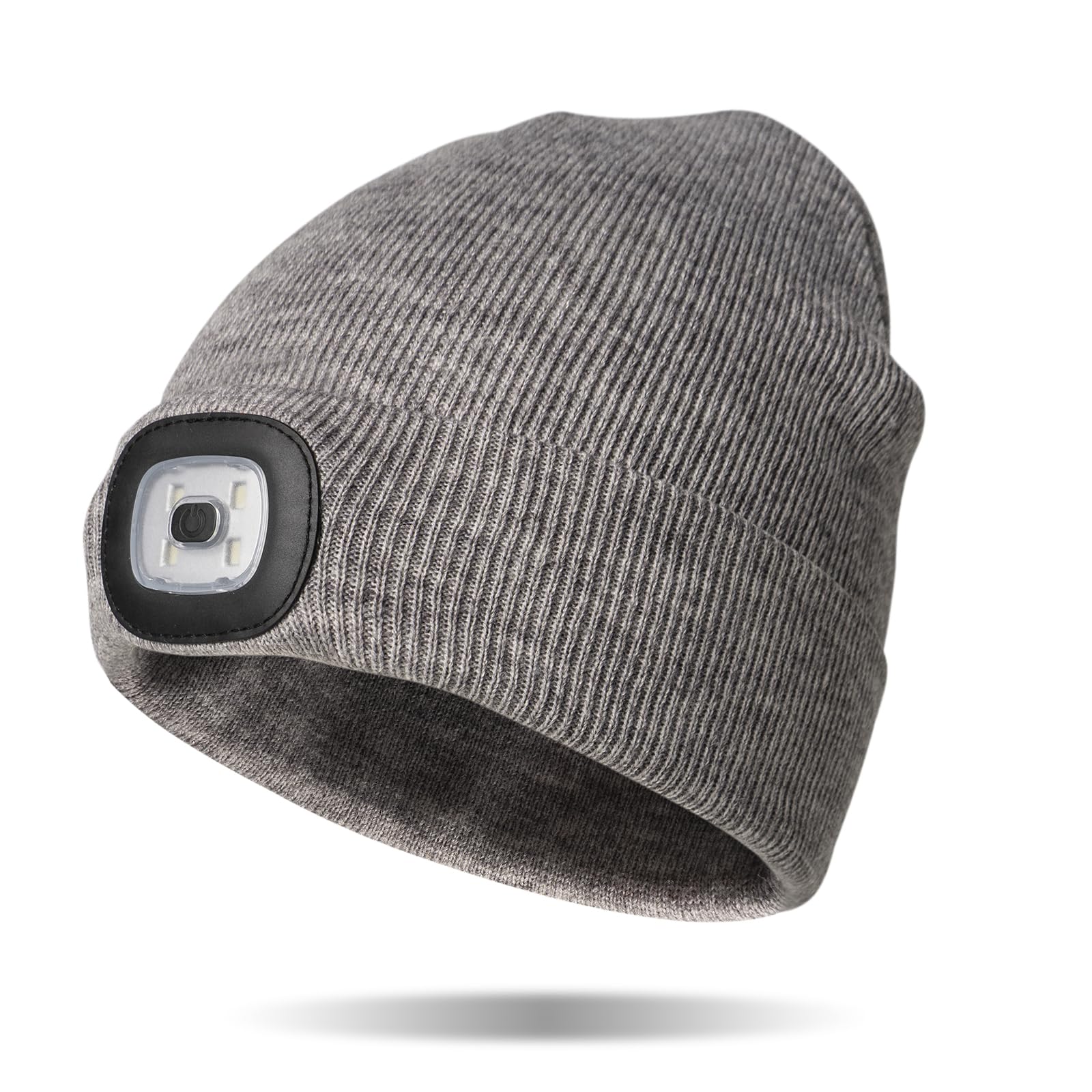 Classic Rechargeable LED Warm Knit Beanie Head Light Hat Headlamp for Outdoor Activities