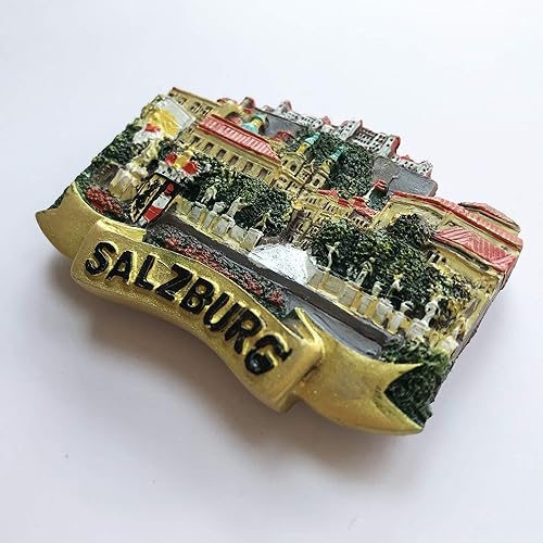 Miniatura 5 de 3D Salzburg Austria imán de refrigerador recuerdos de viaje, imán de nevera de Austria decoración del hogar y la cocina