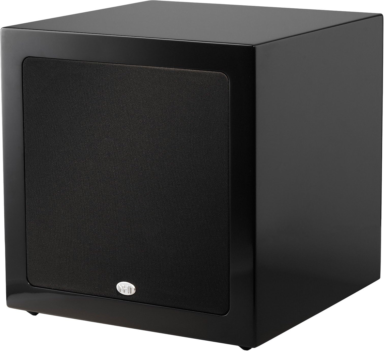 NHT CS-10 10-inch Long Throw 300 W Powered Subwoofer | Sealed Box | Deep Musical Bass | Piano Black High-Gloss Paint