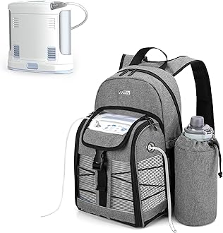 CURMIO Portable Oxygen Concentrator Backpack, POC Carrying Bag Compatible for Inogen, OxyGo and Caire Units, Bag Only