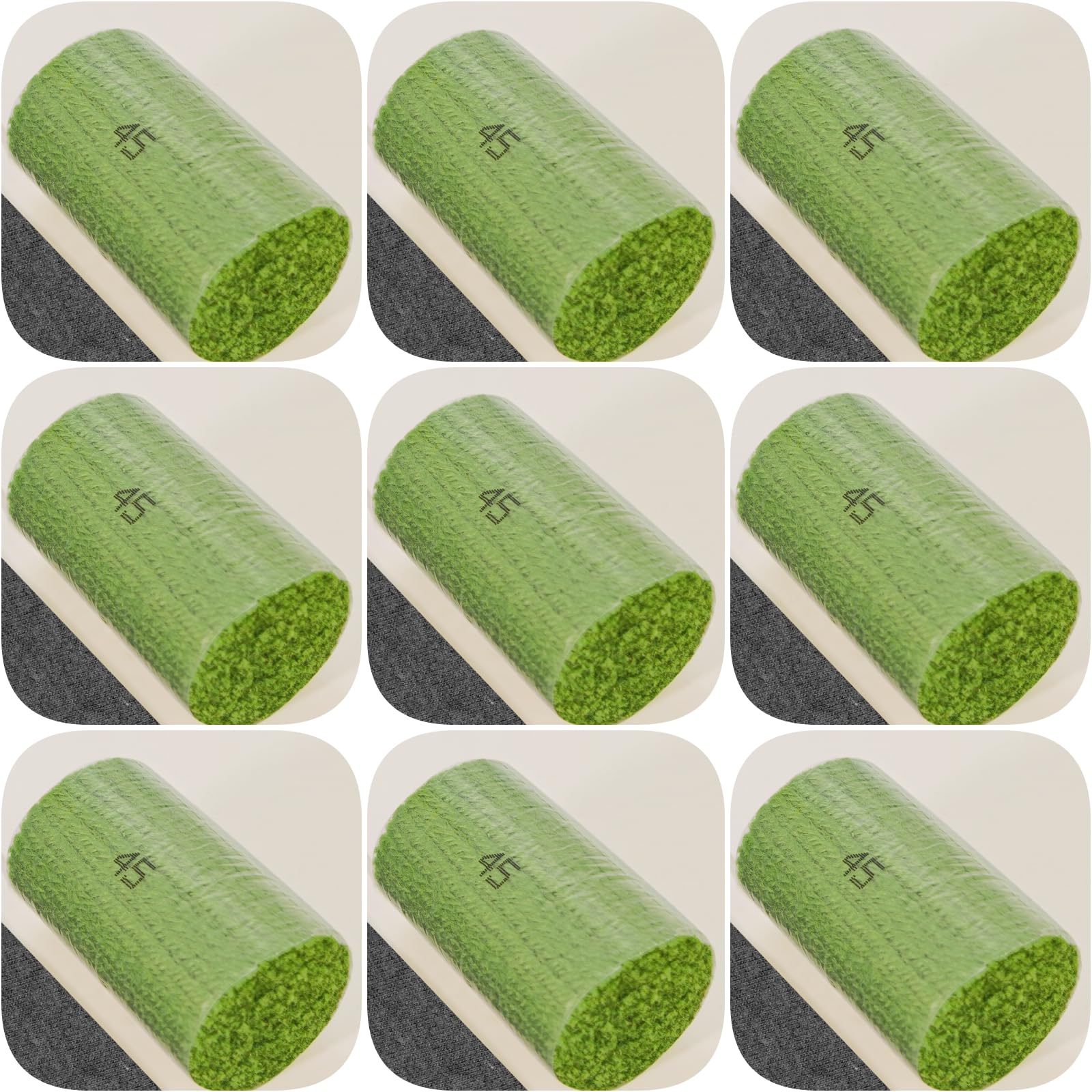 Yglnden 10 Bundles Latch Hook Kit Colorful Yarn Bundles Cut Rug DIY Latch Hook Yarn for Handmake Craft Sewing Knitting for Adults (10 Bundles# Green C)