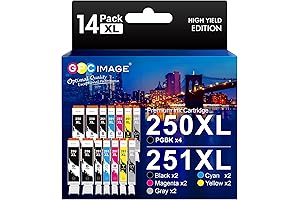 GPC Image Compatible Ink Cartridge Replacement for Canon 250XL 251XL Printer