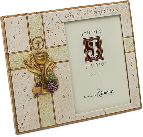 Roman Joseph's Studio Inc., My First Communion - Marco para fotos de 3.5 x 5 pulgadas, colección de primera comunión, exhibición vertical de mesa o