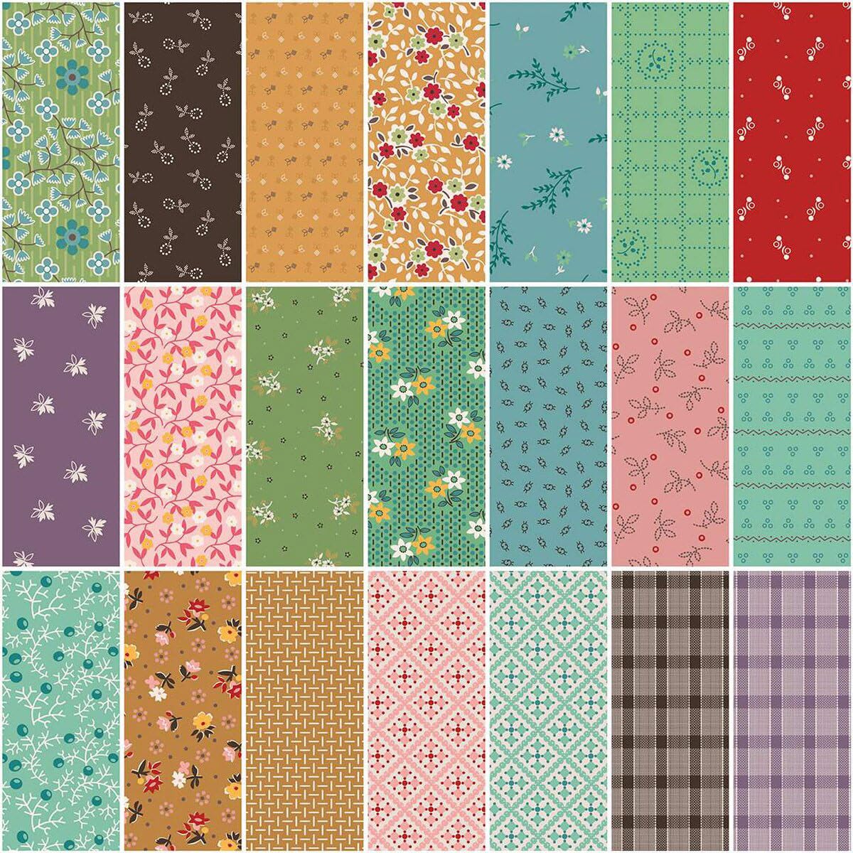 Lori Holt Gentler Times, Basilikum-Set, 21 Stück, 91 cm, Riley Blake Designs 1YD-16470BAS-21