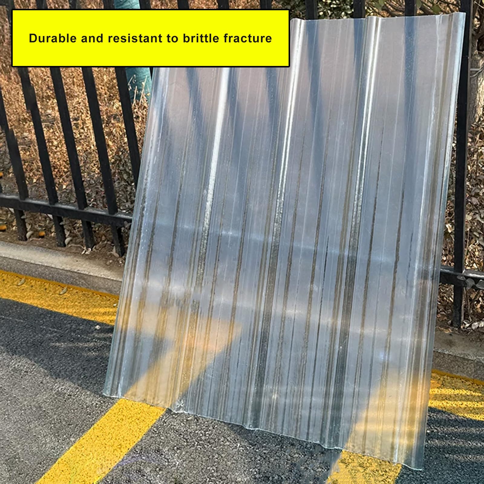 Panel para Tejado Transparente,Placa ondulada,Lámina Techo de Repuesto (5 Pcs,0.9x1.2m)