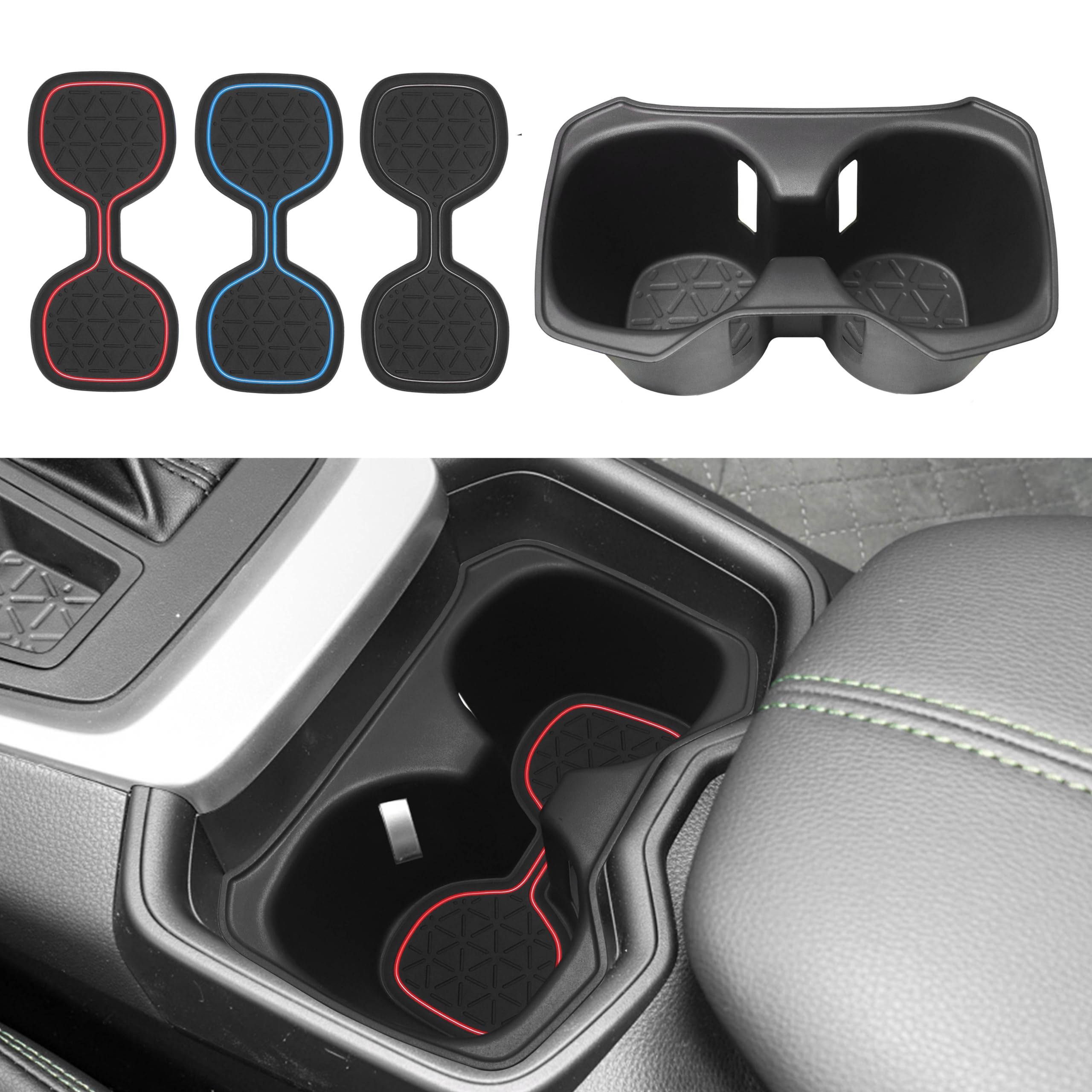 SENSHINECup Holder Inserts for Toyota Rav4 Accessories 2019 2020 2021 Center Console Cup Holder Protector for Toyota Rav4