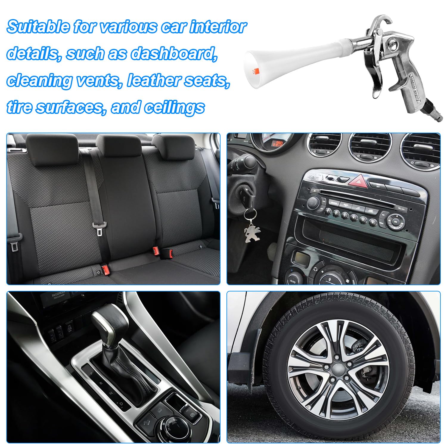 Druckluft Reinigungspistole 6-9 Bar - Leistungsstark Für Auto, Werkstatt & Haushalt