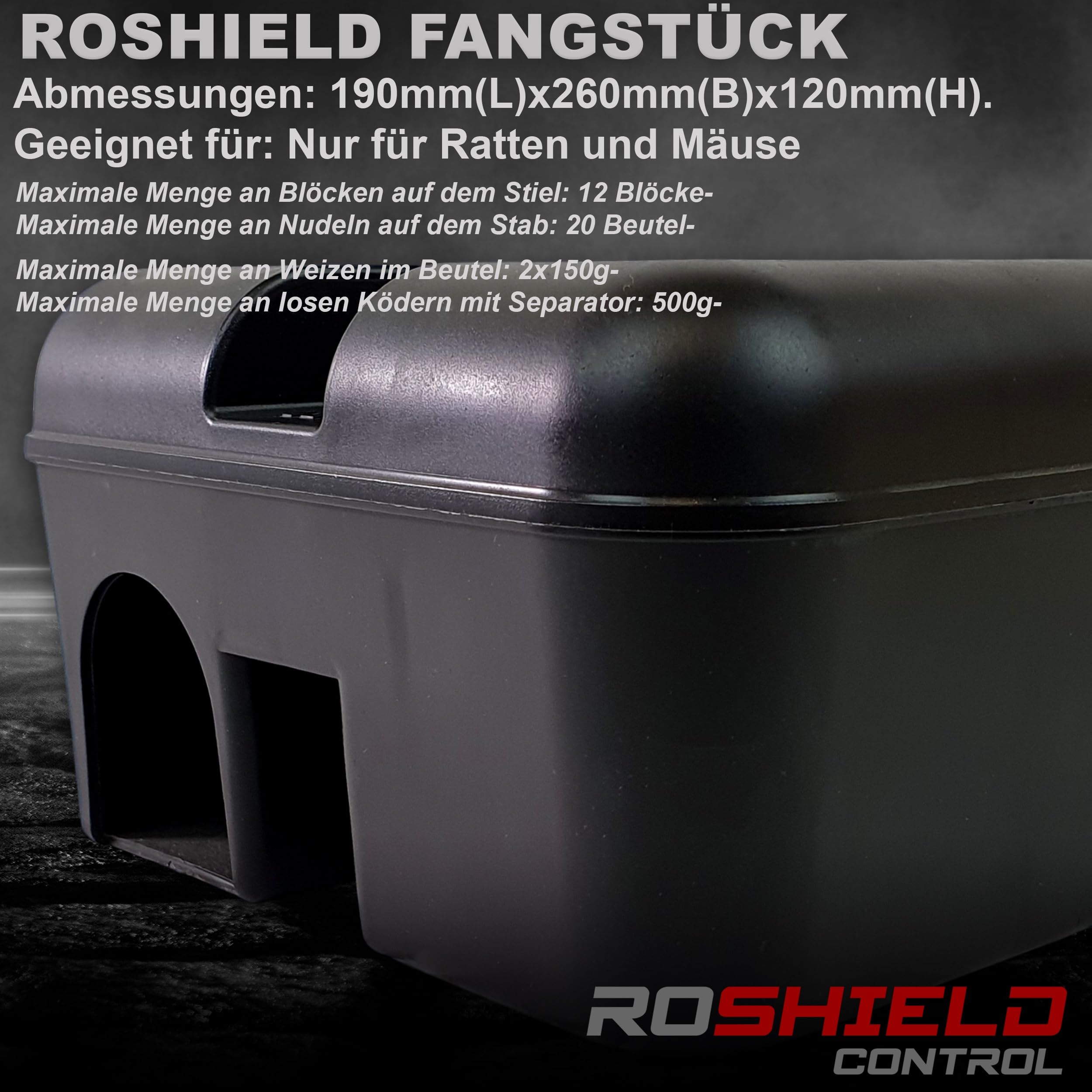 Roshield 2 x Schutzbox für Externe Rattenfallen - Nager- und Schädlingsbekämpfungsset für den Garten, giftfrei - Grüne Profi-Qualität