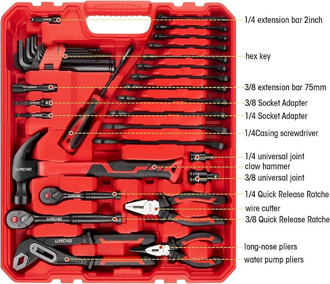Juego de Herramientas LLNDEI 151 Piezas con Llave de Trinquete y Sockets miniatura 2