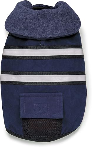 Chaqueta reflectante con forro polar para perro, para mayor seguridad, rojo, talla XL