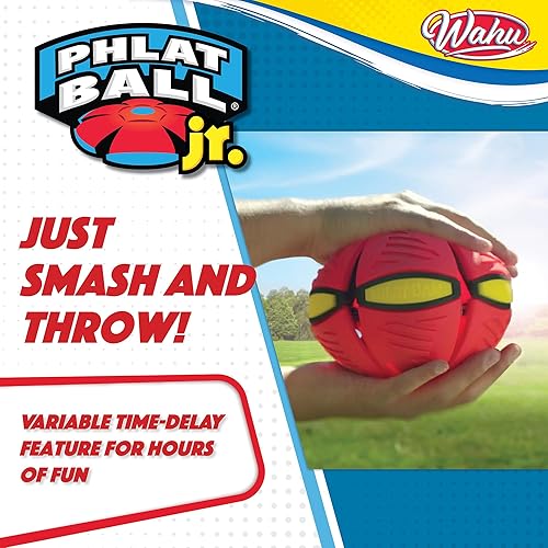 Miniatura 6 de WAHU Phlat Ball Junior Red - Lanza un disco atrapa una pelota - Transformación de retardo de tiempo de juguete volador