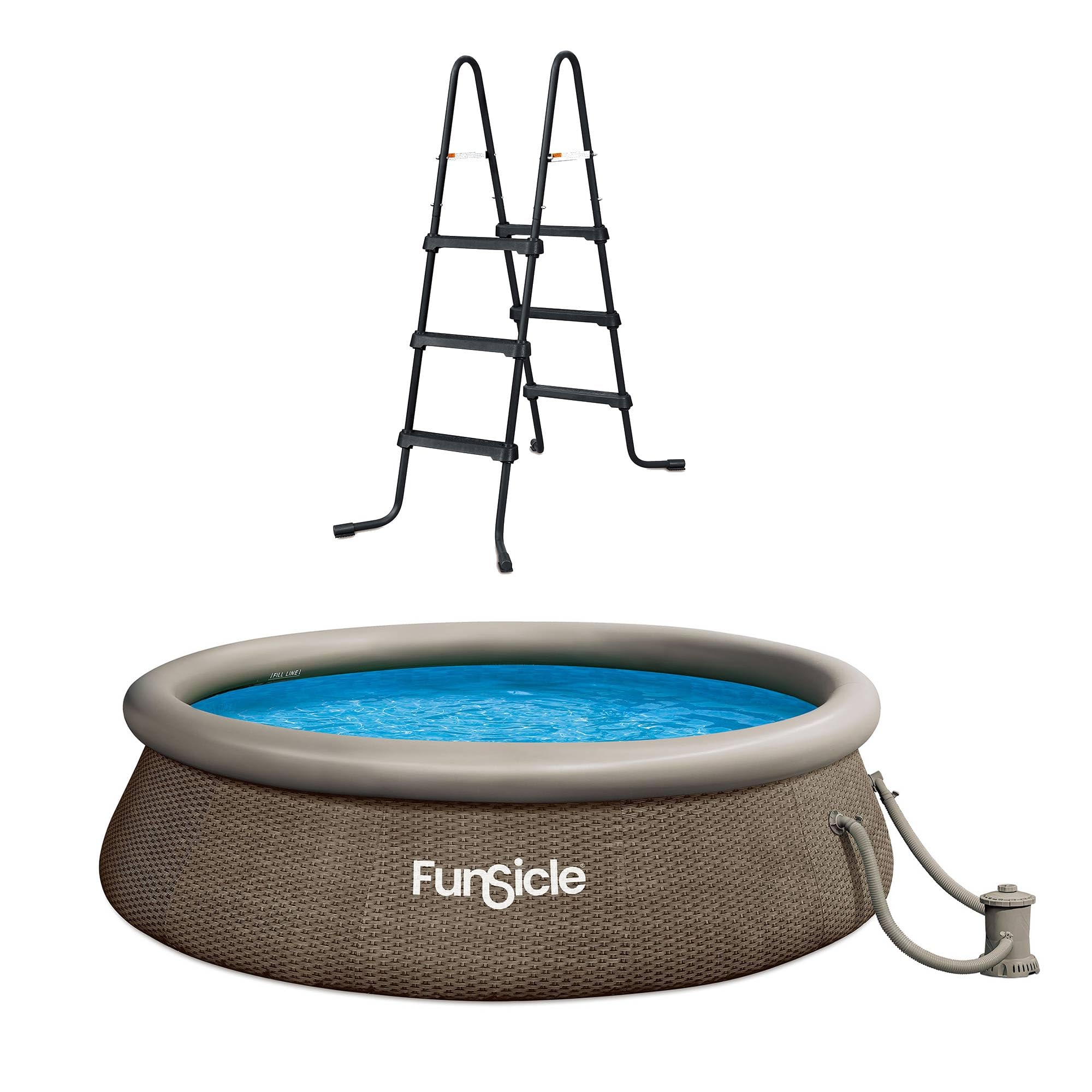 Funsicle 36 Inch SureStep 3-Stair Swimming Pool Ladder with 12' x 36
