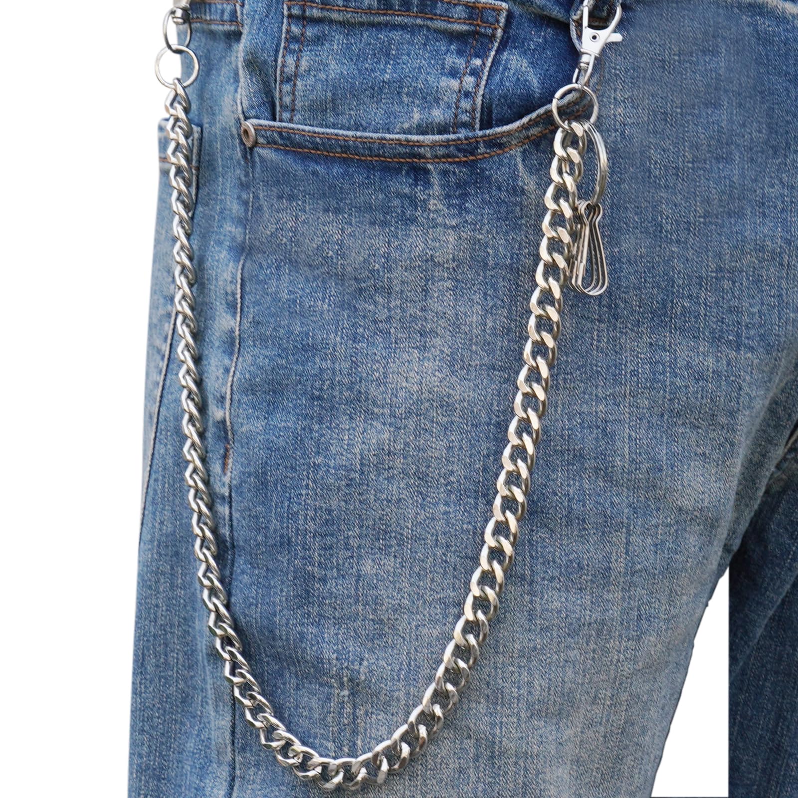 Miglaja Wallet Chain - Wallet Chains for Men Women, Punk Trousers Pants Chain for Biker Heavy Chain Belt Goth Accessories