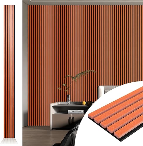 Miniatura 10 de Art3d Paquete de 4 paneles acústicos de listones de madera de 47.2 x 23.6 pulgadas para pared y techo, panel de absorción de sonido acanalado 3D con