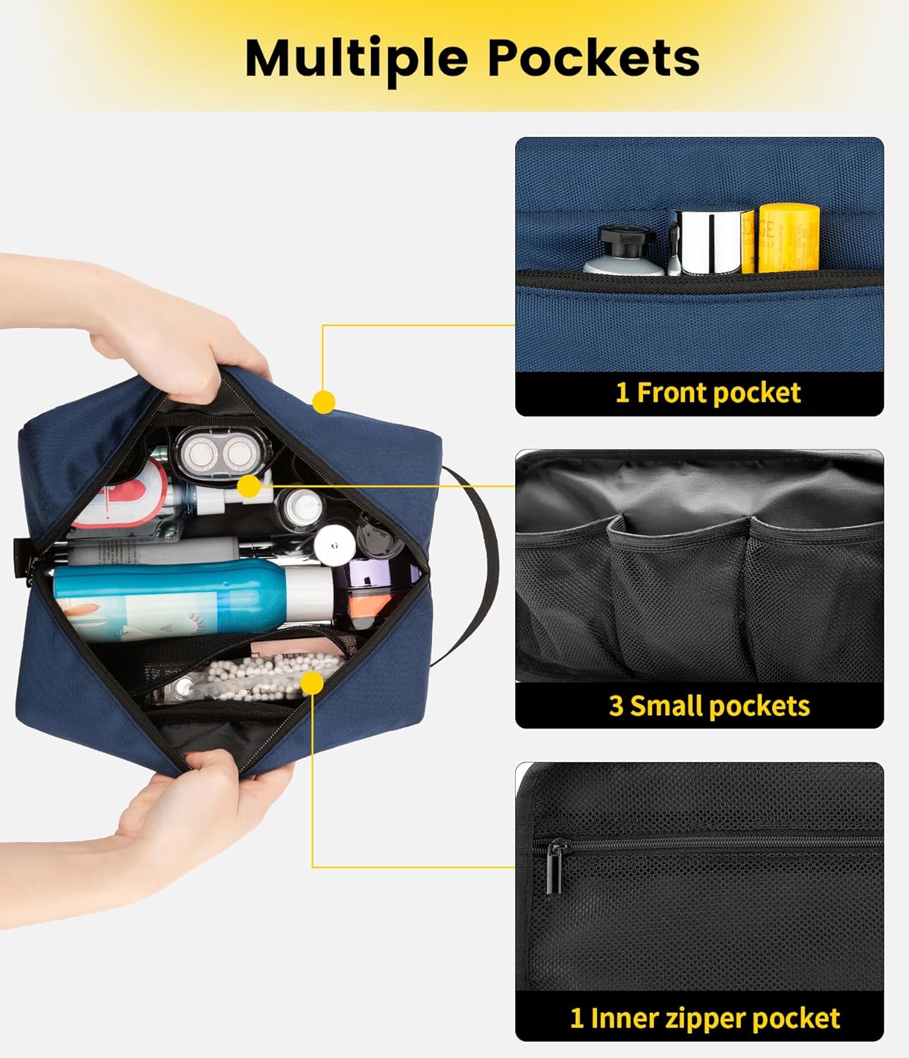 Vorspack Travel Toiletry Bag for Men - Hanging Toiletries Bag Water Resistant Travel Bag for Toiletries Accessories - Image 3