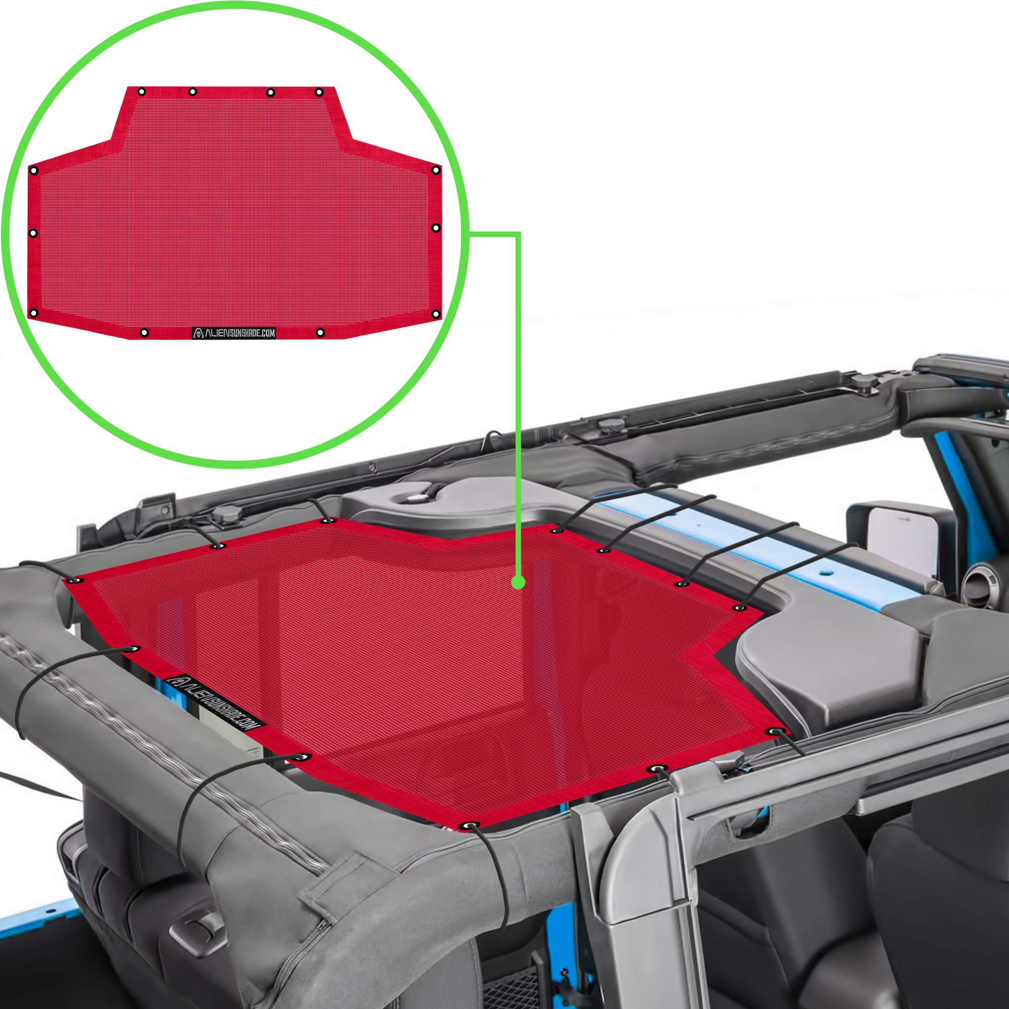 Buy Alien Sunshade Jeep Wrangler JKU (20072018) Rear Half Mesh Sun