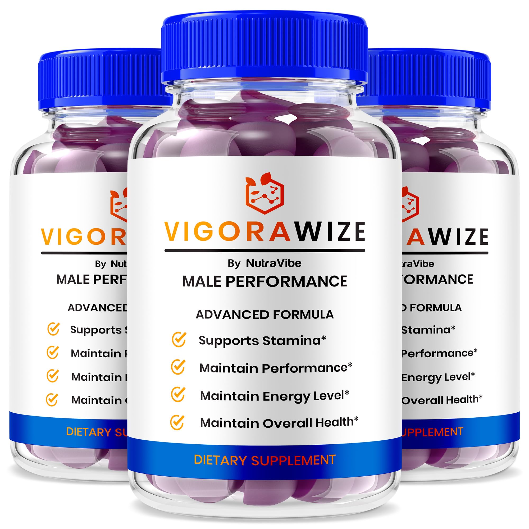 (3 Pack) Vigorawize Gummies, Premium Vigora Wize ME Gummys, All-Natural Male Gummy to Support Performance, Stamina & Energy, Official Vigora wize Gomitas Reviews (180 Gummies)
