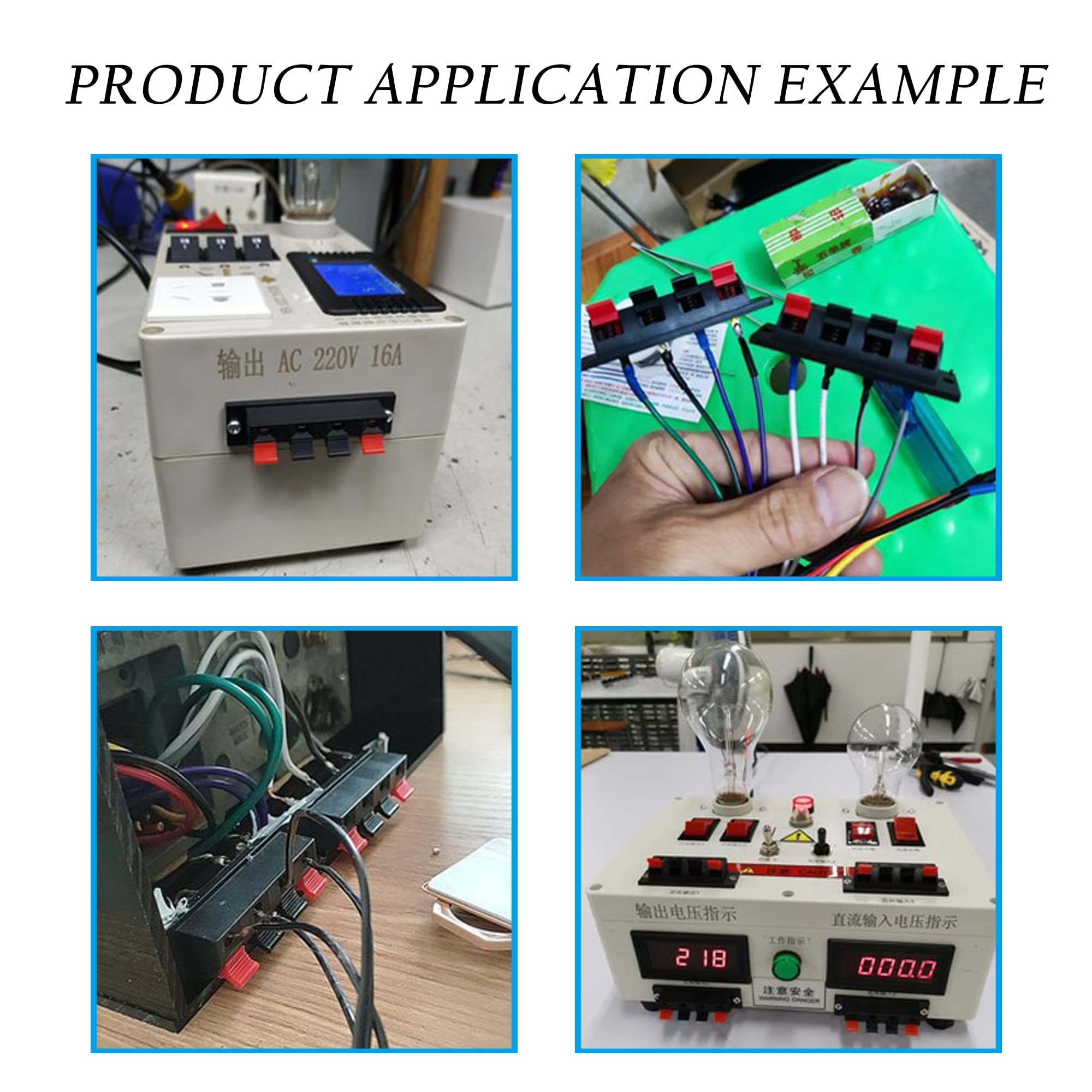 Bornes De Haut-parleur à Ressort 4 Positions – Pour Connexion Facile Des Câbles – Upgrade Ou Custom De Enceintes – Lot De 4