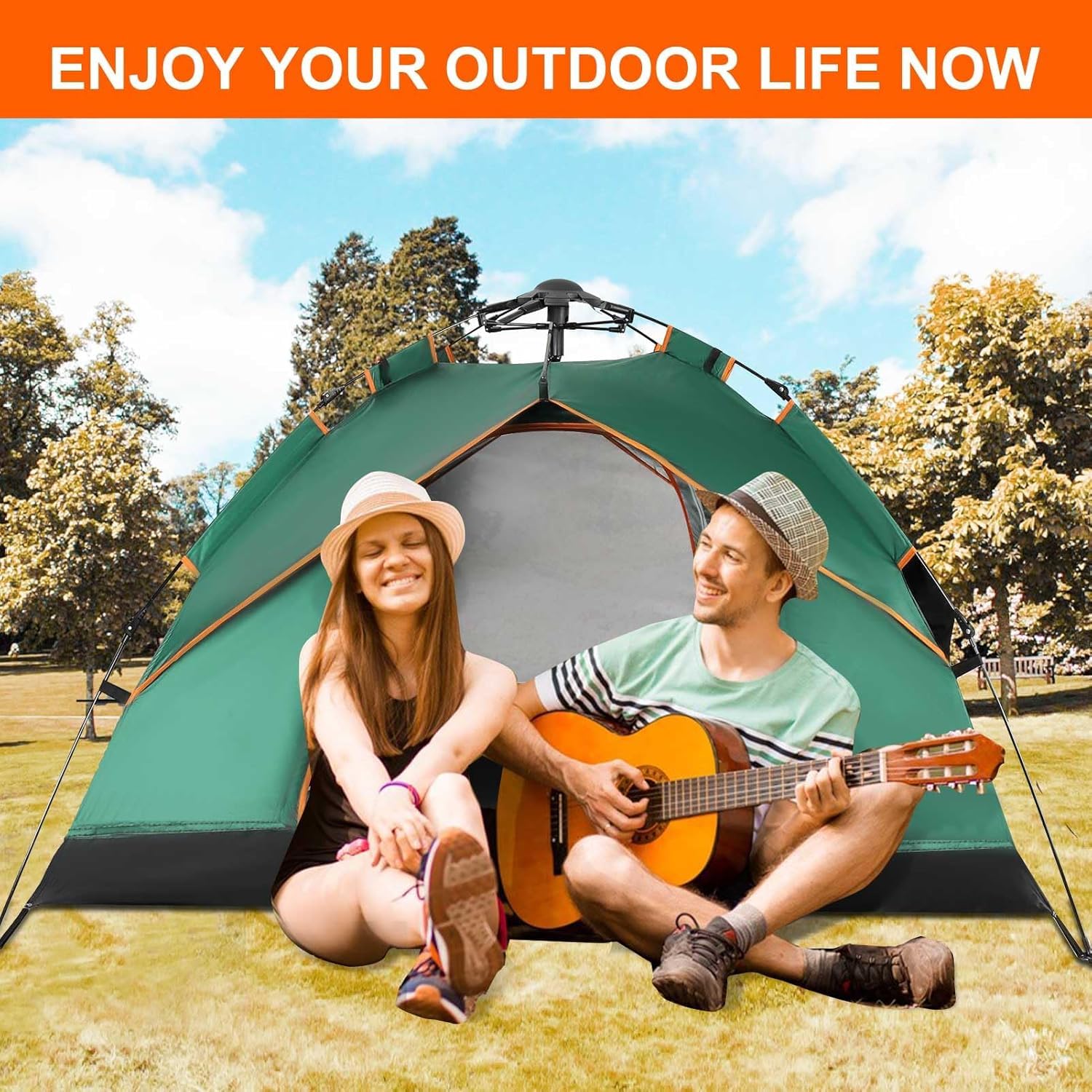 Trintion Camping Zelt 2-3 Mann Pop Up 4 Jahreszeiten Wasserdicht Winddicht