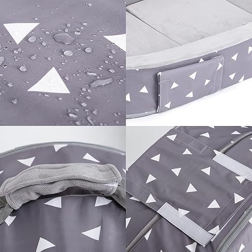 Miniatura 4 de Mooedcoe Cama plegable para niños pequeños con lados, cama plegable para niños pequeños de viaje, cuna de espuma para dormir