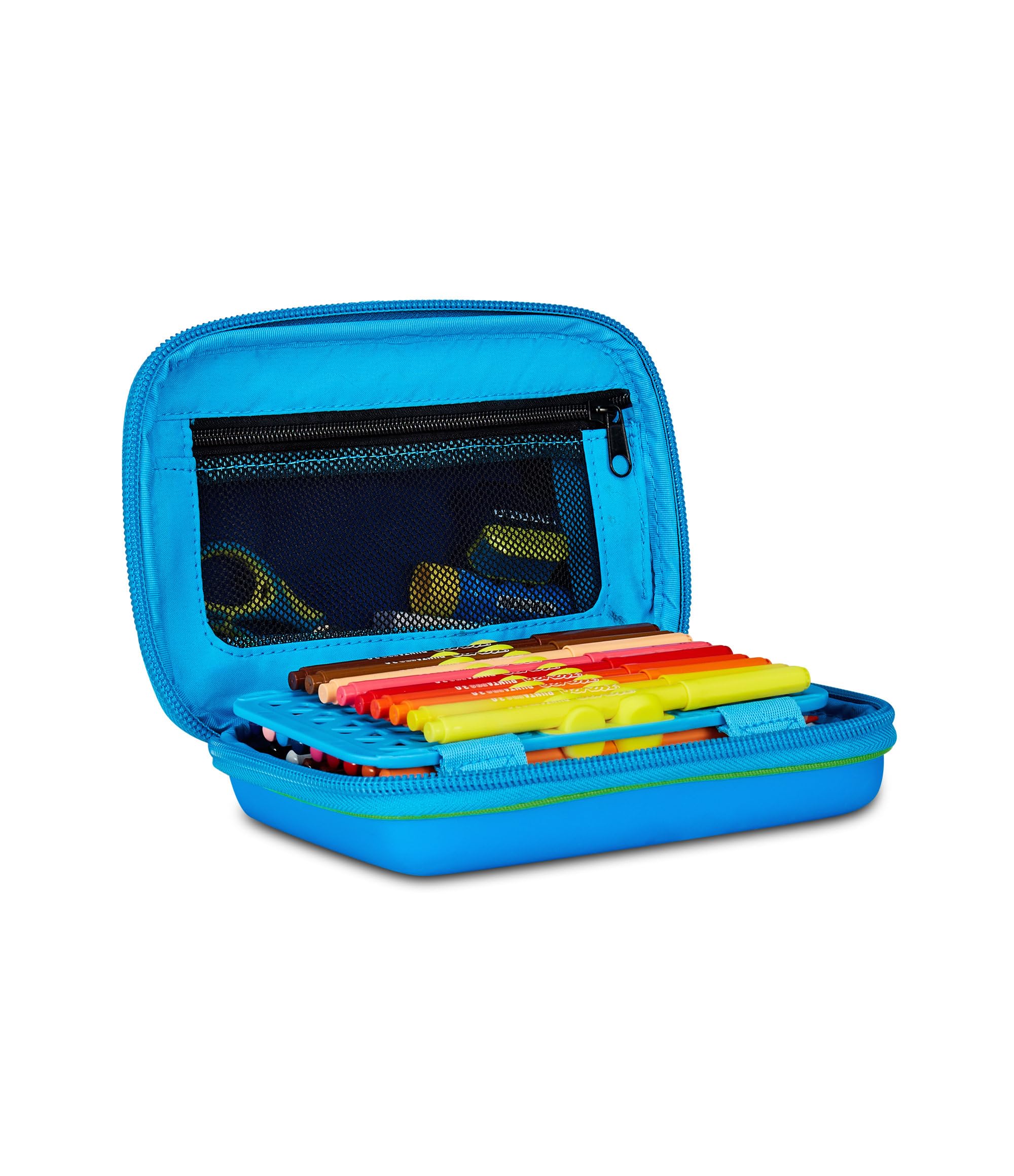 SJ GANG STYLE JAM GANG Astuccio Scuola Speed Pad + Air Tiger, Blu, Portapenne Mono Scomparto con Plance Amovibili, Completo Di Penne, Matite, Colori, Accessori Zaino, Scuola Elementare, Bambino