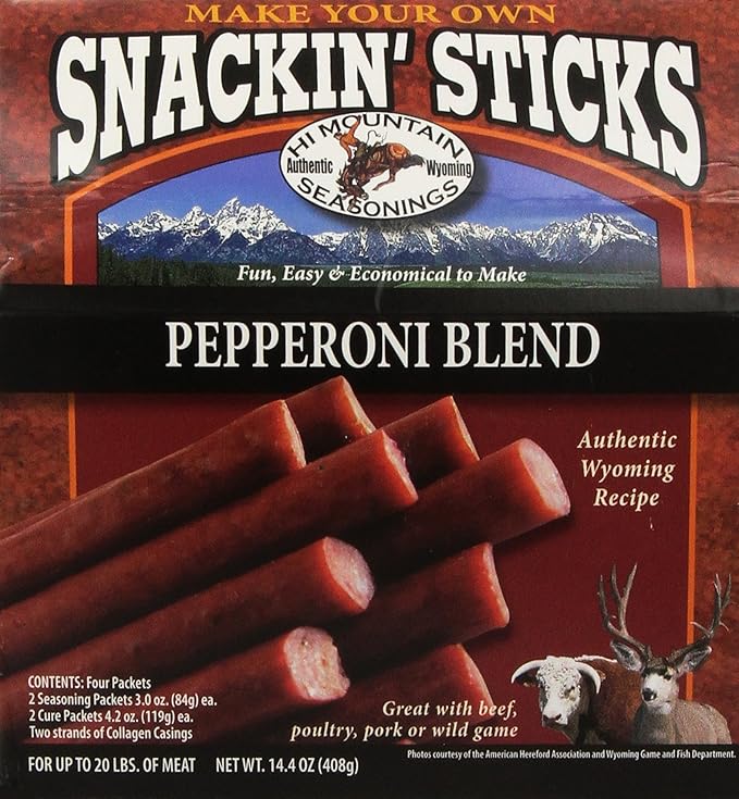 Hi Mountain Jerky Pepperoni Snackin' Stick Kit, 14.4Ounce