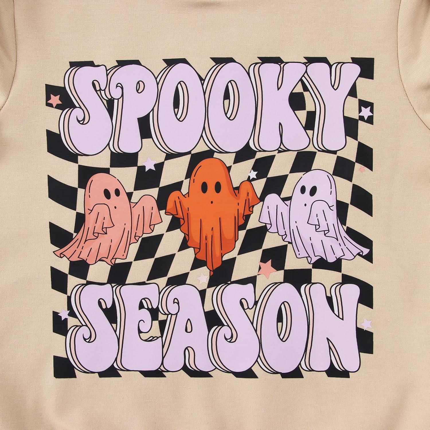 MODNTOGA Kids Boy Girl Crewneck Sweatshirt Ghost Graphic Spooky Season Letter Print Halloween Shirt Long Sleeve Pullover Tops - Image 5