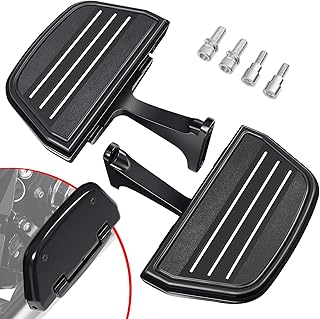 Benlari Passenger Floorboards Motorcycle Footboards With Mount Bracket Kits Compatible Harley Davidson Touring Road King Street Glide Electra 1993-2024 Streamline (Black)