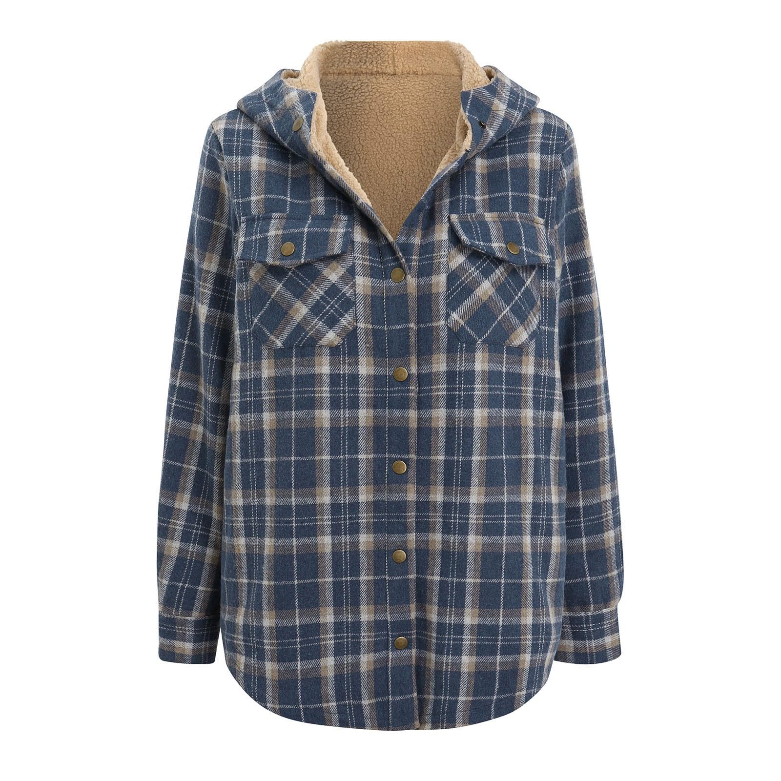 Hemdjacke Damen Kariert Flanell