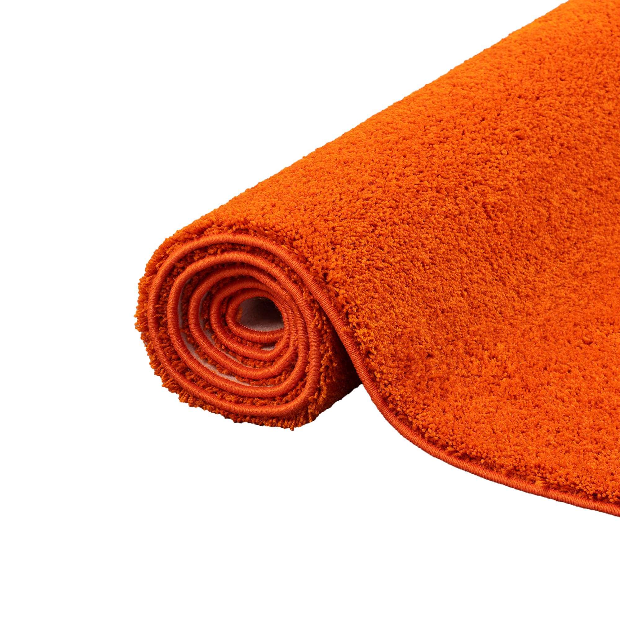 PALACE - Tapis Shaggy à Poils Longs - Orange - 17 Tailles Disponibles