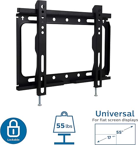 Miniatura 2 de Philips Soporte fijo de pared para monitor de TV para la mayoría de televisores y monitores de pantalla plana curvada LED LCD OLED de 17 a 55