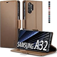 Vista 15 de Funda tipo cartera para Samsung Galaxy A32 5G/M32 5G con bloqueo RFID, tarjetero y función atril magnético, de piel con tapa para Samsung Galaxy A32