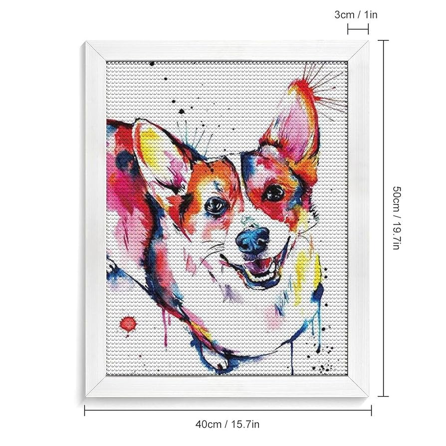 専用　絵画 『運河』 犬 アート Amazon | フレンチブルドッグ 犬柄 絵画 ダイヤモンドアート 5D