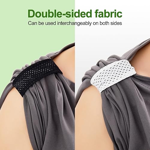 Miniatura 3 de Amylove 16 pares de bandas de manga de jersey, ligas de fútbol, softbol, con cierres de gancho y bucle para camisas, bandas elásticas para