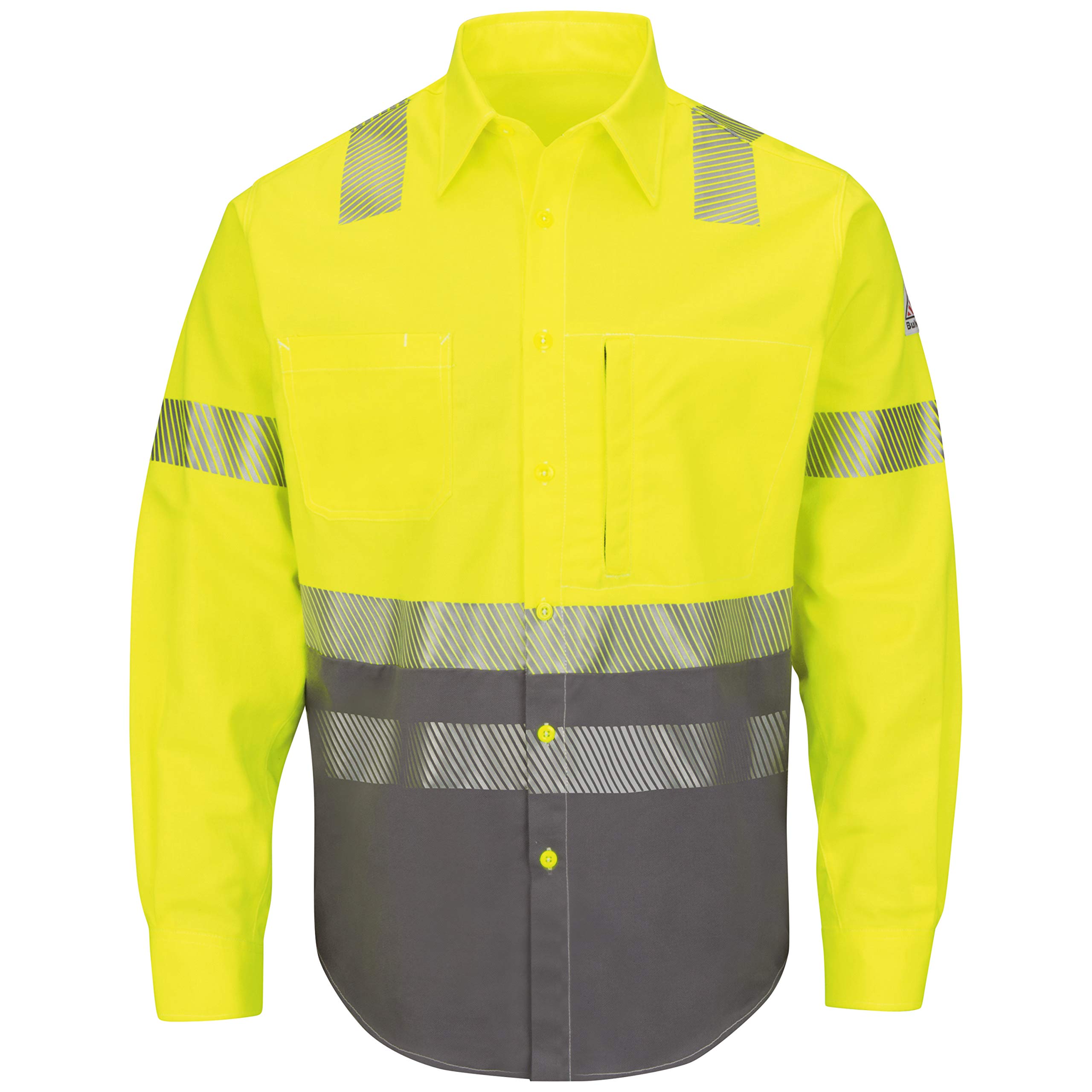 Bulwark Mens Hi-Visibility Color-Block Uniform Shirt