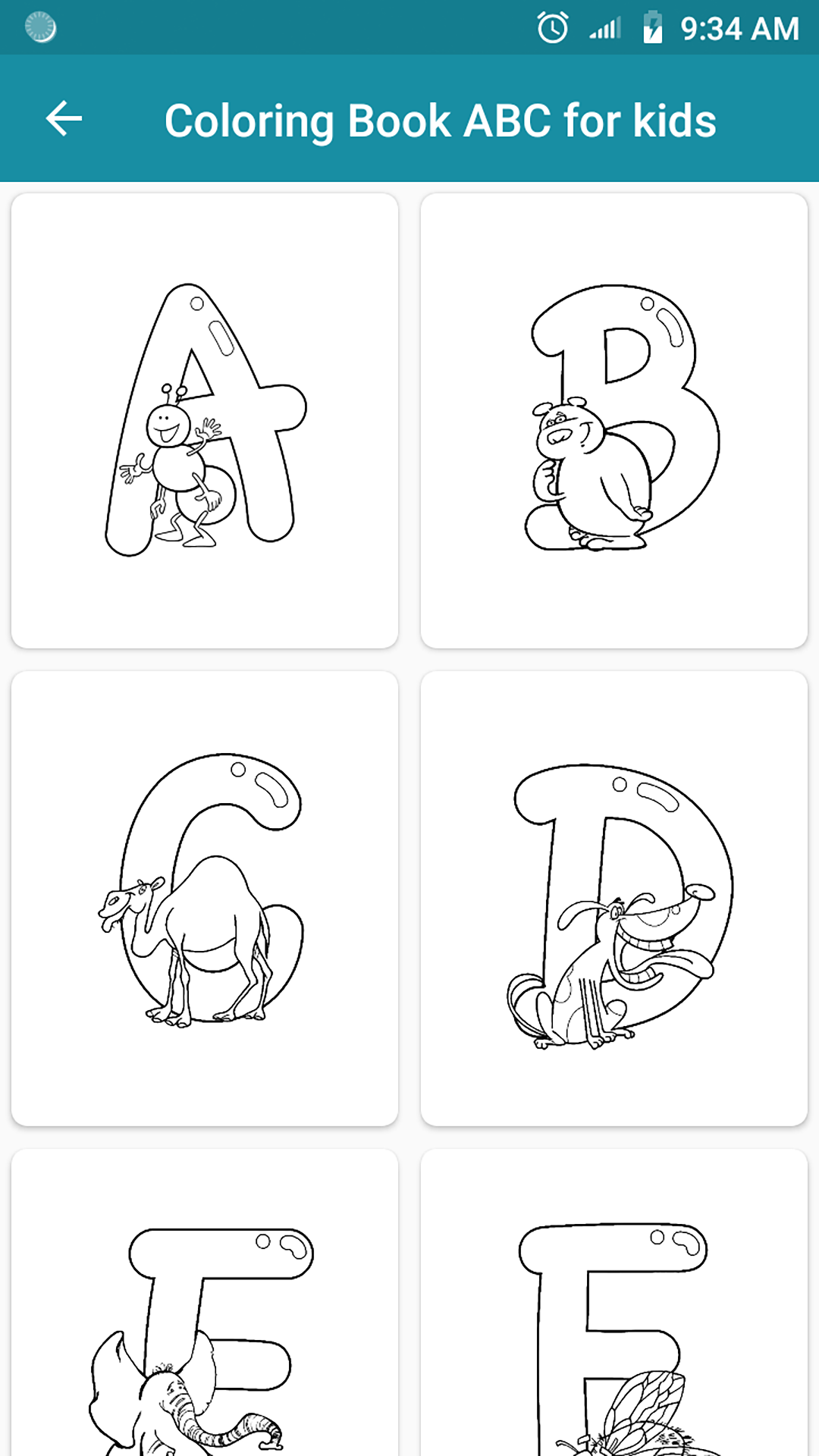 Coloring Book ABC for kids - App on Amazon Appstore