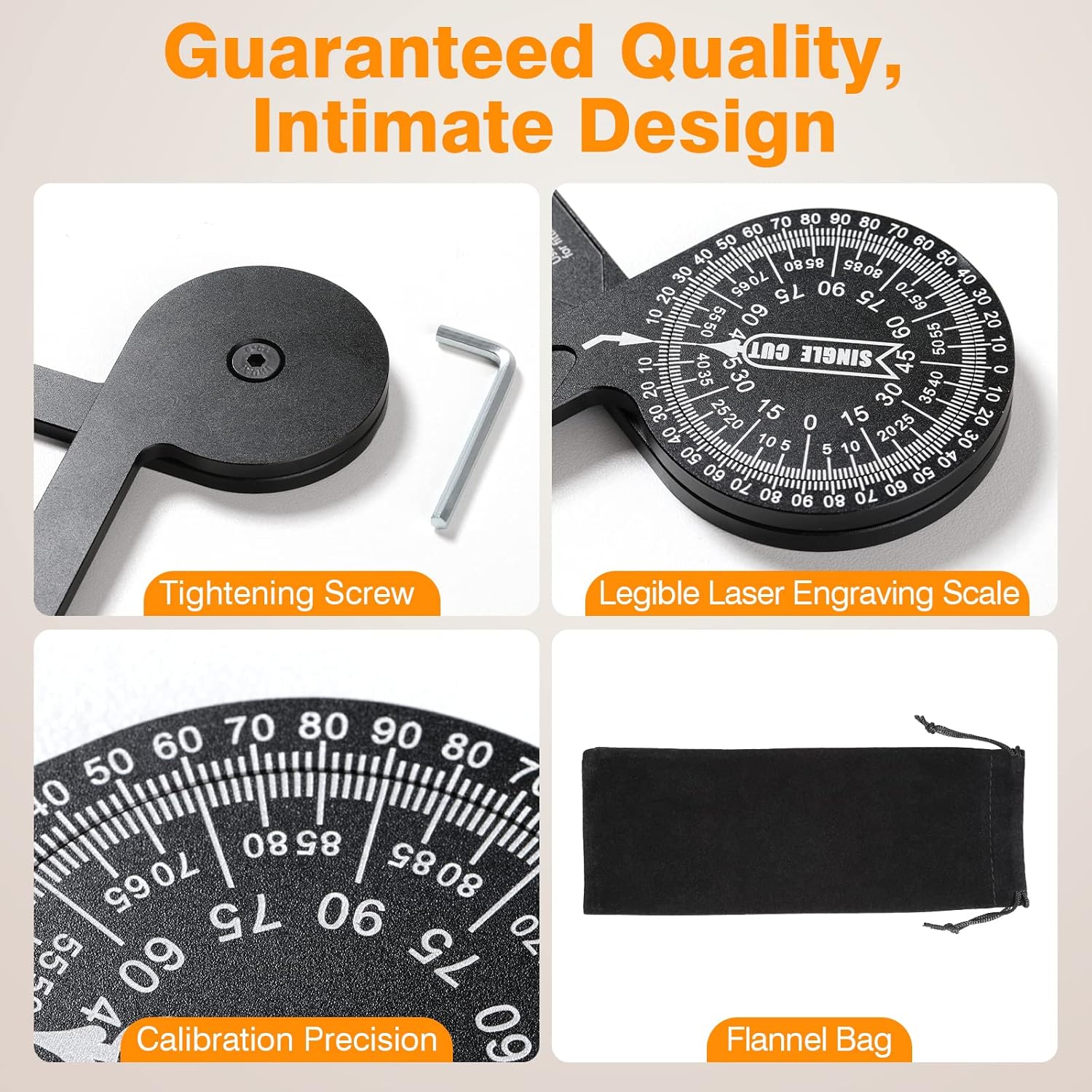 Roylvan Miter Saw Protractor, Aluminum Construction Protractors Angle