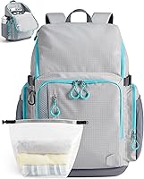 BAGSMART 35L Waterproof Swim Backpack with Shoe Compartment - 2 Piece Swim Bag for Swimmers, Gym, Sports Men Women