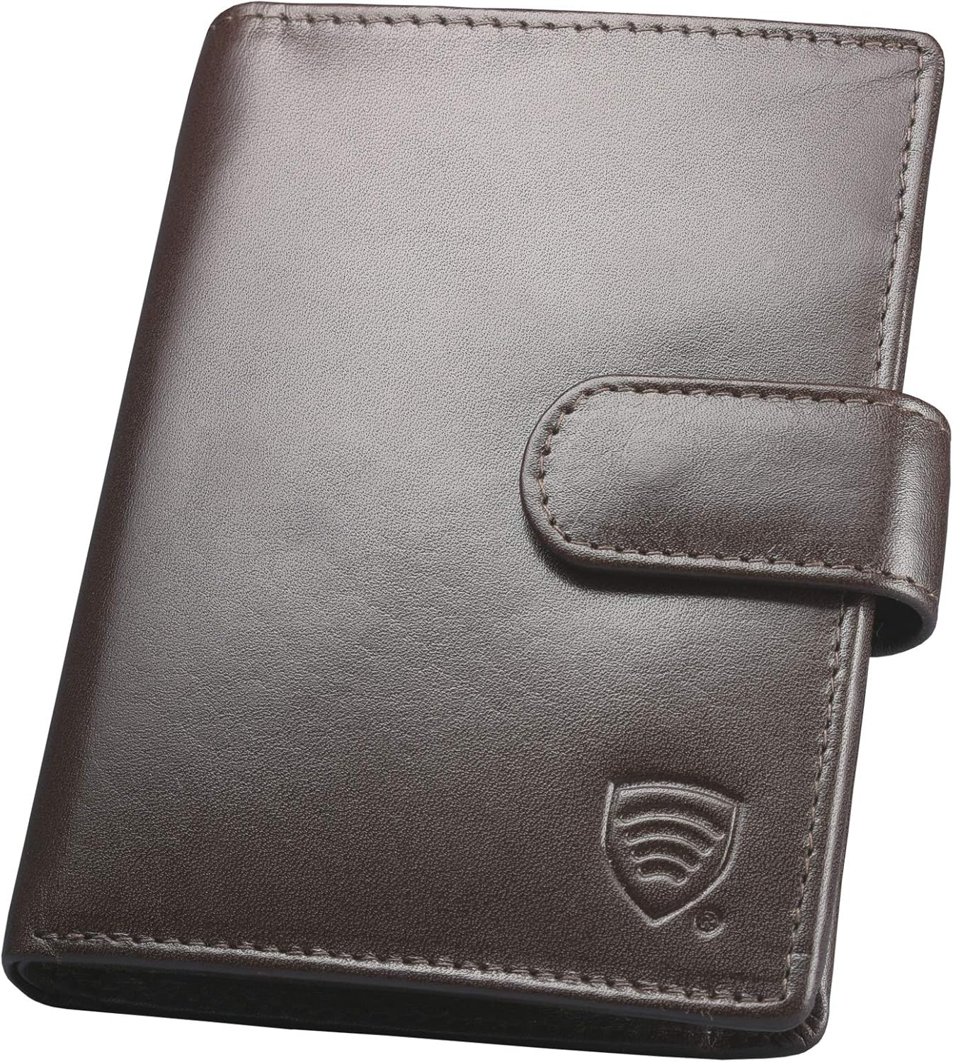 Portafoglio RFID protetto dall’origine con portamonete Protezione RFID in pelle nera Protezione di alta qualità Regalo perfetto di kuk-99SNBL)