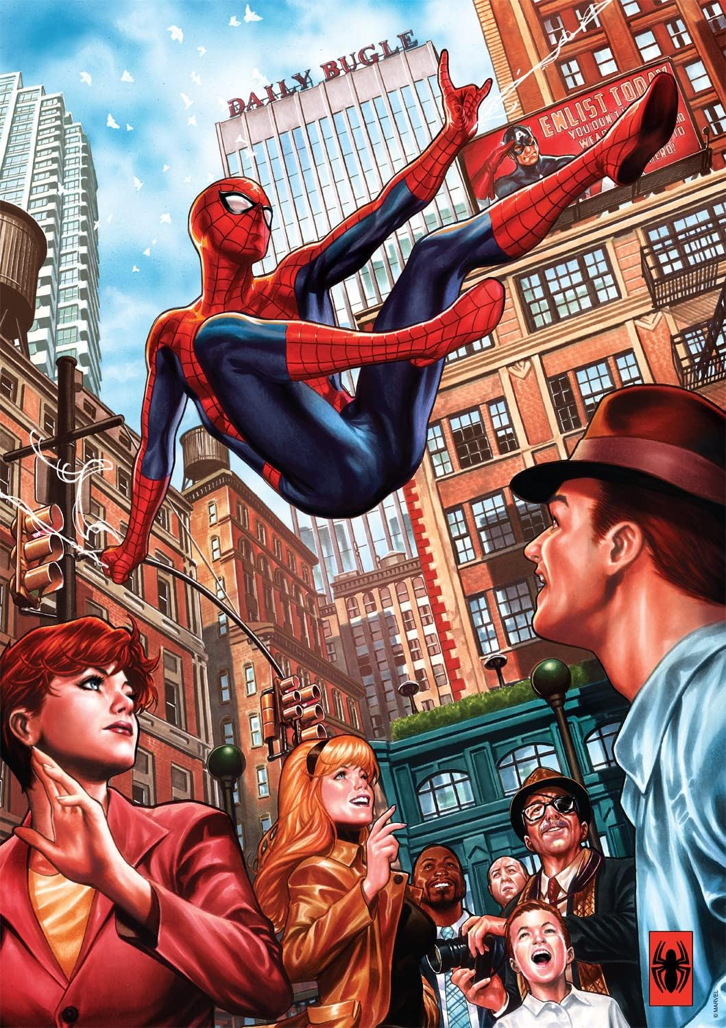 Buffalo Games Puzzle Marvel 500 Pezzi The Amazing Spider-Man #24 Variant - Dimensioni 54x38 Cm, Poster Incluso, Per Adulti E Ragazzi - 3
