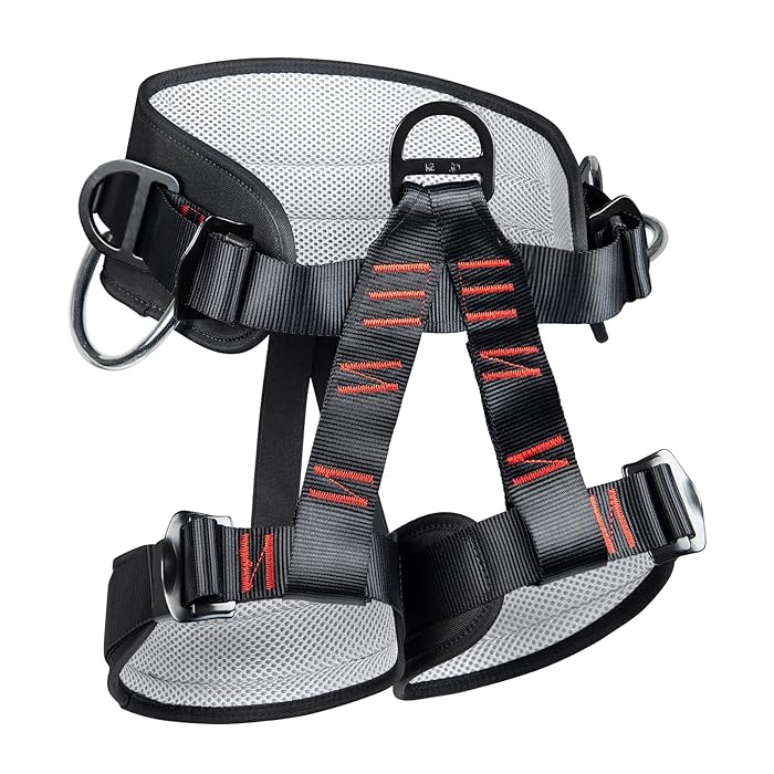 Buy Adjustable Thickness Climbing Harness Wider Half Body Harnesses for Caving Rock Climbing