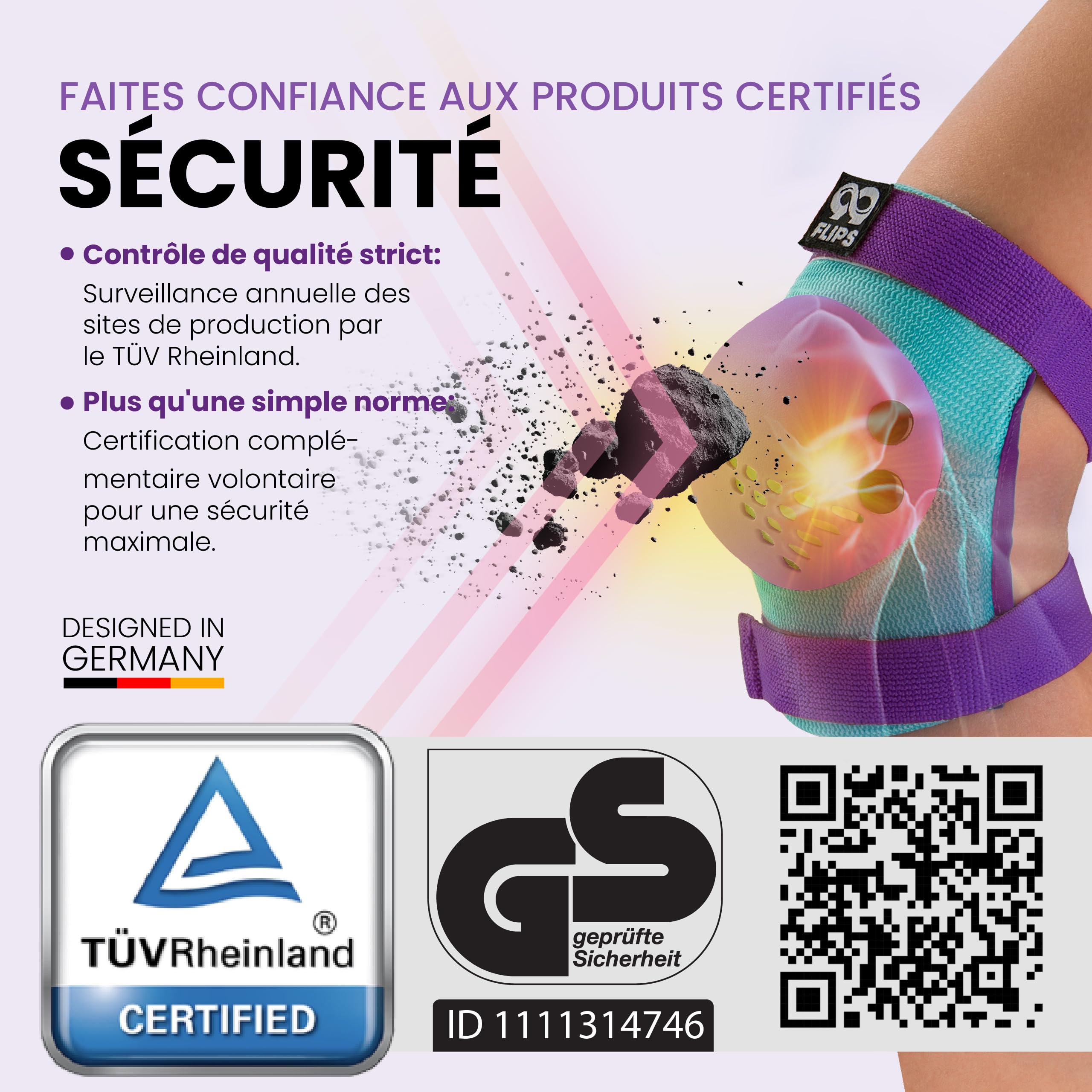 99FLIPS Protection Roller Enfant Fille 3-12 Ans - Genouillère, Coudières et Protège-Poignets [6pcs] - Protection Skateboard Trotinette, Skate & Freestyle BMX