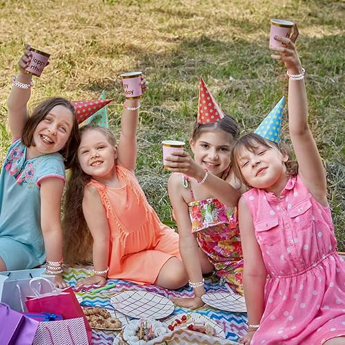 Miniatura 10 de Cunno 36 pulseras de la amistad para niñas, pulseras de cuentas con letras, elásticas y bonitas, pulseras inspiradoras para niños (estilo clásico)