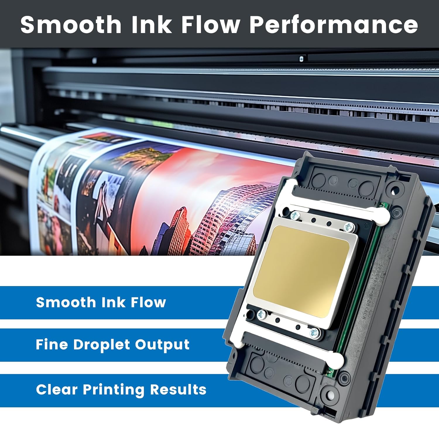 XP600 Printhead Replacement – 6 Color Printer Print Head for UV & DTF Printing, High Precision XP600 Print Head Replacement for Digital Printers