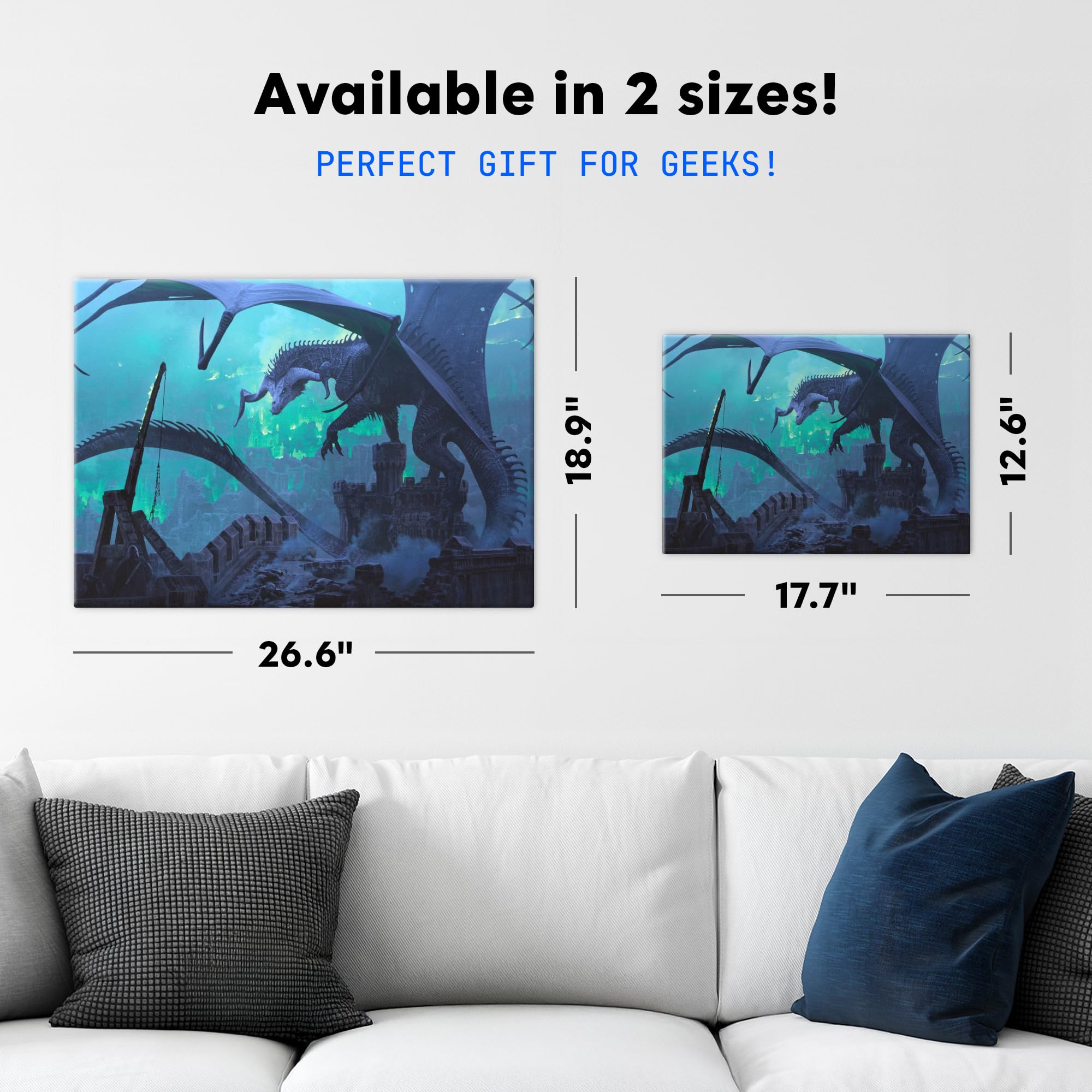 Displate Metall poster Dungeons And Dragons D&D Handbook Black Größe L | Bilder Wanddeko Wohnzimmer & Schlafzimmer Wandbilder, Geschenk. Wandkunst mit Magnet-Befestigung, ohne Bohren.