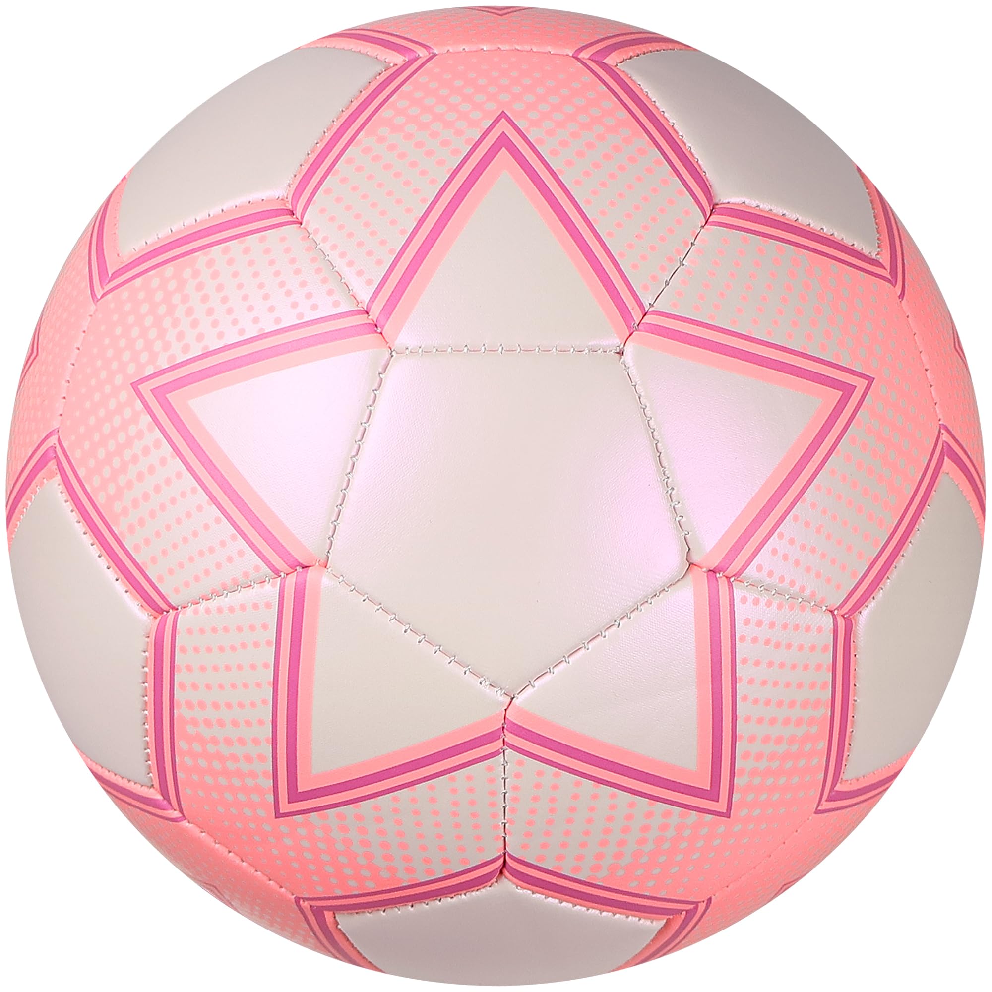 Runleaps Soccer Ball Size 4 for Kids, Ball Toys with Star Pattern Official Size Soccer Balls for Training, Playing, Boys, Girls, Toddlers Age 8-12?Pink?