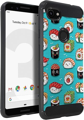 Miniatura 21 de CasesOnDeck - Funda compatible con Google Pixel 3A XL (2019) - Funda con diseño de TPU con patrón pictórico, flexible, delgada y elegante (casete