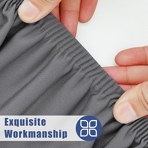 Miniatura 41 de Paquete de 4 manteles rectangulares de elastano de 6 pies, elásticos y ajustables para pícnic, elásticos y lavables para exteriores, campamentos