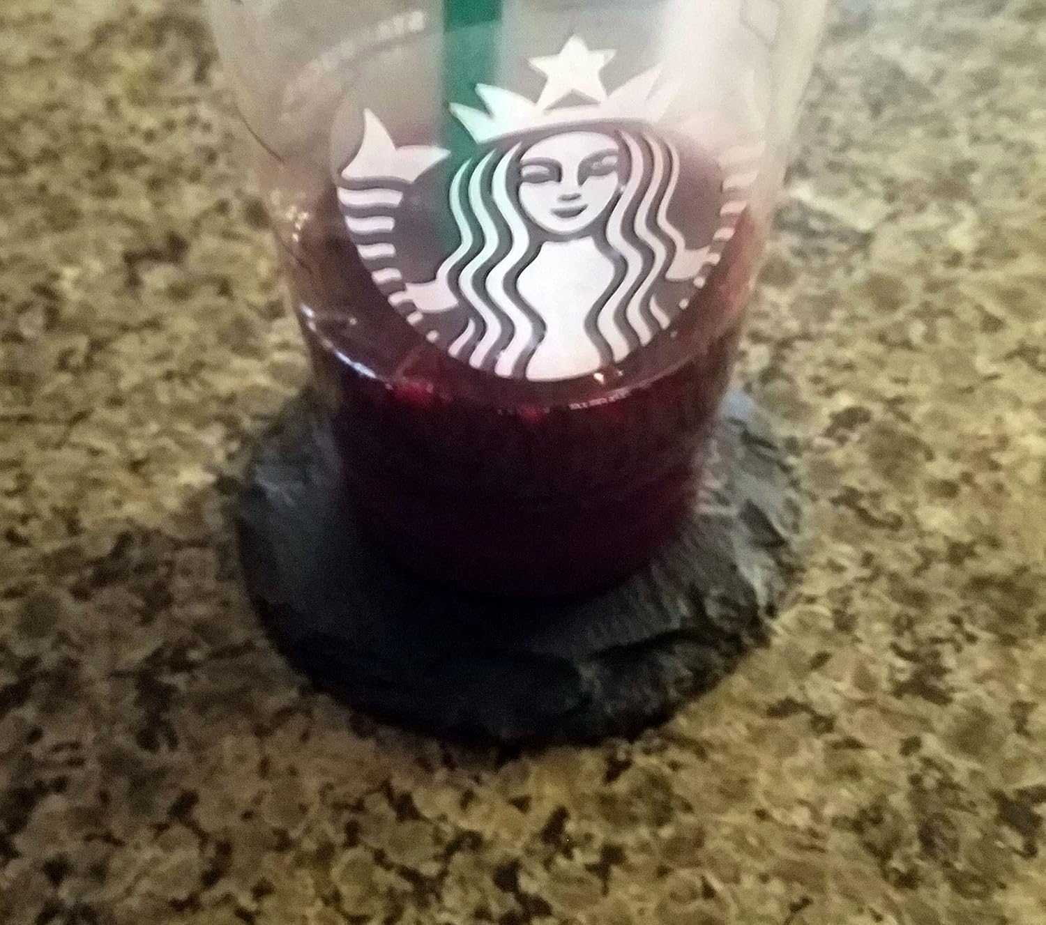 Personalized Monogram Family Coasters, Natural Stone Set, Birthday, Wedding, Customized, Rustic - Round Slate - Set of 6